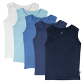 5-Pack Organic Cotton Sleeveless Muscle T-Shirts