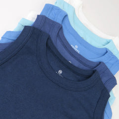 5-Pack Organic Cotton Sleeveless Muscle T-Shirts