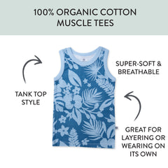 5-Pack Organic Cotton Sleeveless Muscle T-Shirts