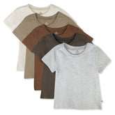 5-Pack Organic Cotton Short Sleeve T-Shirts