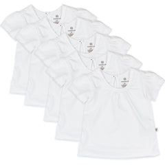 5-Pack Organic Cotton Girls' Short Sleeve T-Shirts