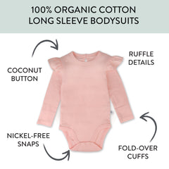 5-Pack Organic Cotton Long Sleeve Bodysuits