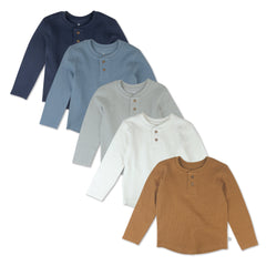 5-Pack Waffle Henley