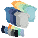 20-Pack Organic Cotton Short Sleeve Bodysuit & Sock Bundle
