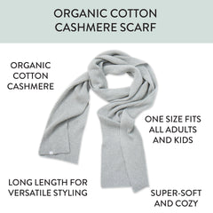 Organic Cotton Cashmere Knit Scarf