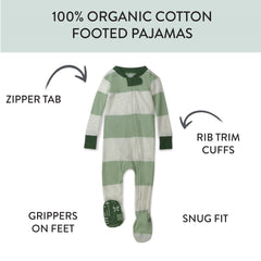 Organic Cotton Snug-Fit Footed Pajamas