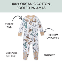 Organic Cotton Snug-Fit Footed Pajamas