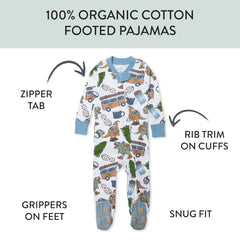 Organic Cotton Snug-Fit Footed Pajamas