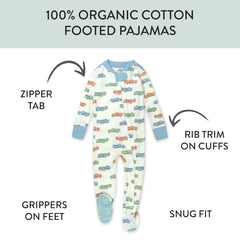 Organic Cotton Snug-Fit Footed Pajamas