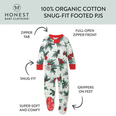 Organic Cotton Holiday Snug-Fit Footed Pajama