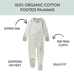 Organic Cotton Snug-Fit Footed Pajamas