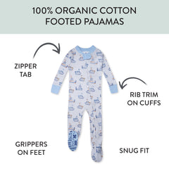 Organic Cotton Snug-Fit Footed Pajamas