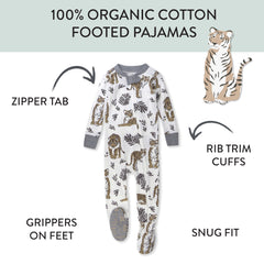 Organic Cotton Snug-Fit Footed Pajamas