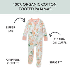 Organic Cotton Snug-Fit Footed Pajamas