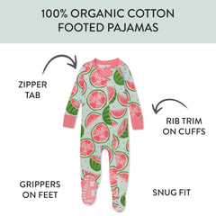 Organic Cotton Snug-Fit Footed Pajamas
