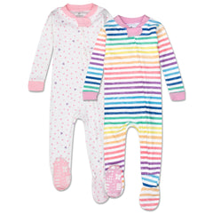 2-Pack Organic Cotton Snug-Fit Footed Pajamas