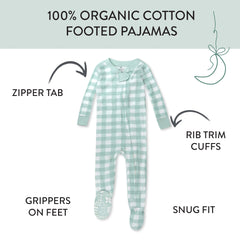 2-Pack Organic Cotton Snug-Fit Footed Pajamas