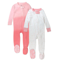 2-Pack Organic Cotton Snug-Fit Footed Pajamas
