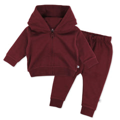 2-Piece Zip Fleece Hoodie and Sweatpant Set