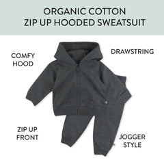 2-Piece Zip Fleece Hoodie and Sweatpant Set