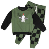 2-Piece Fleece Crew Neck and Sweatpant Set