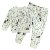 2-Piece Fleece Crew Neck and Sweatpant Set