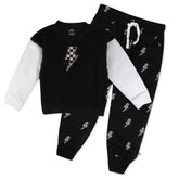 2-Piece Fleece Crew Neck and Sweatpant Set