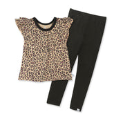 Toddler 2-Piece Legging and Flutter Sleeve Shirt Set