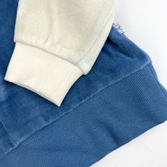 2 Piece Cozy Velour Pop Over Hoodie and Sweatpant Set