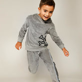 2 Piece Cozy Velour Pop Over Hoodie and Sweatpant Set