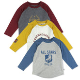 3-Pack Long Sleeve Baseball Raglan T-Shirts