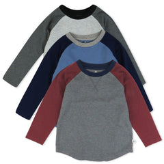 3-Pack Long Sleeve Baseball Raglan T-Shirts