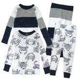 4-Piece Long Sleeve PJ Set