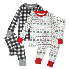 4-Piece Organic Cotton Holiday PJ Set