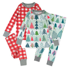 4-Piece Organic Cotton Holiday PJ Set