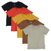 5-Pack Organic Cotton Short Sleeve T-Shirts