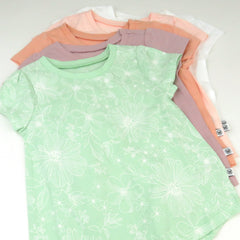 5-Pack Organic Cotton Girls' Short Sleeve T-Shirts