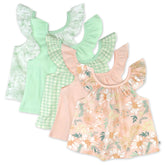 5-Pack Organic Cotton Girls' Short Sleeve T-Shirts