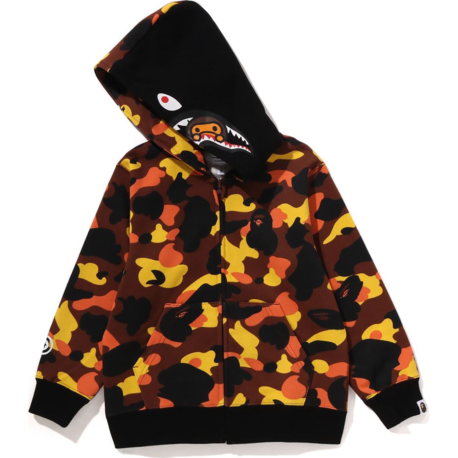 1ST CAMO MILO SHARK ZIP HOODIE KIDS