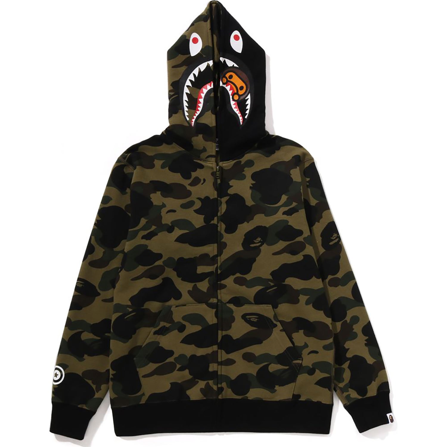 1ST CAMO MILO SHARK ZIP HOODIE JR KIDS