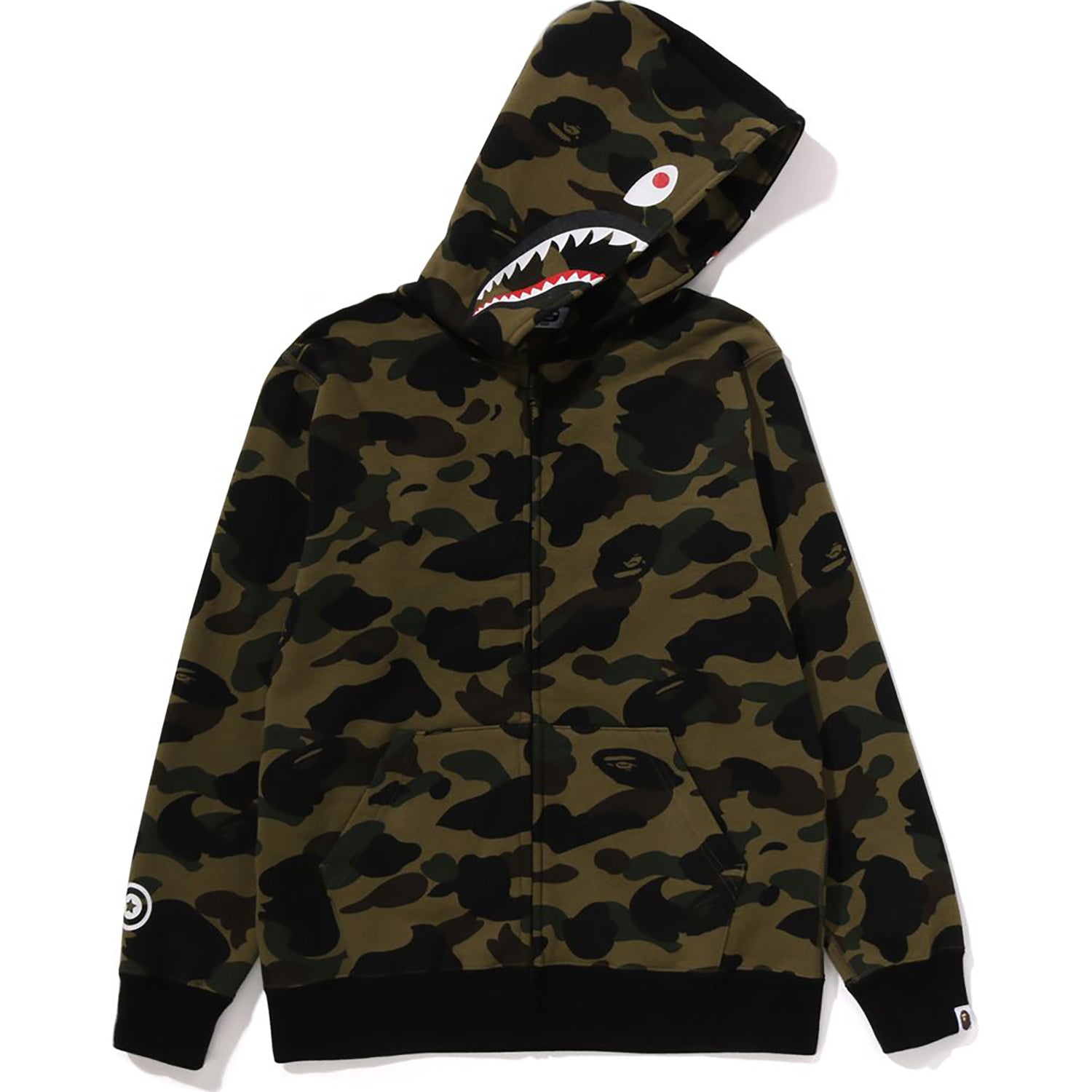 1ST CAMO MILO SHARK ZIP HOODIE JR KIDS