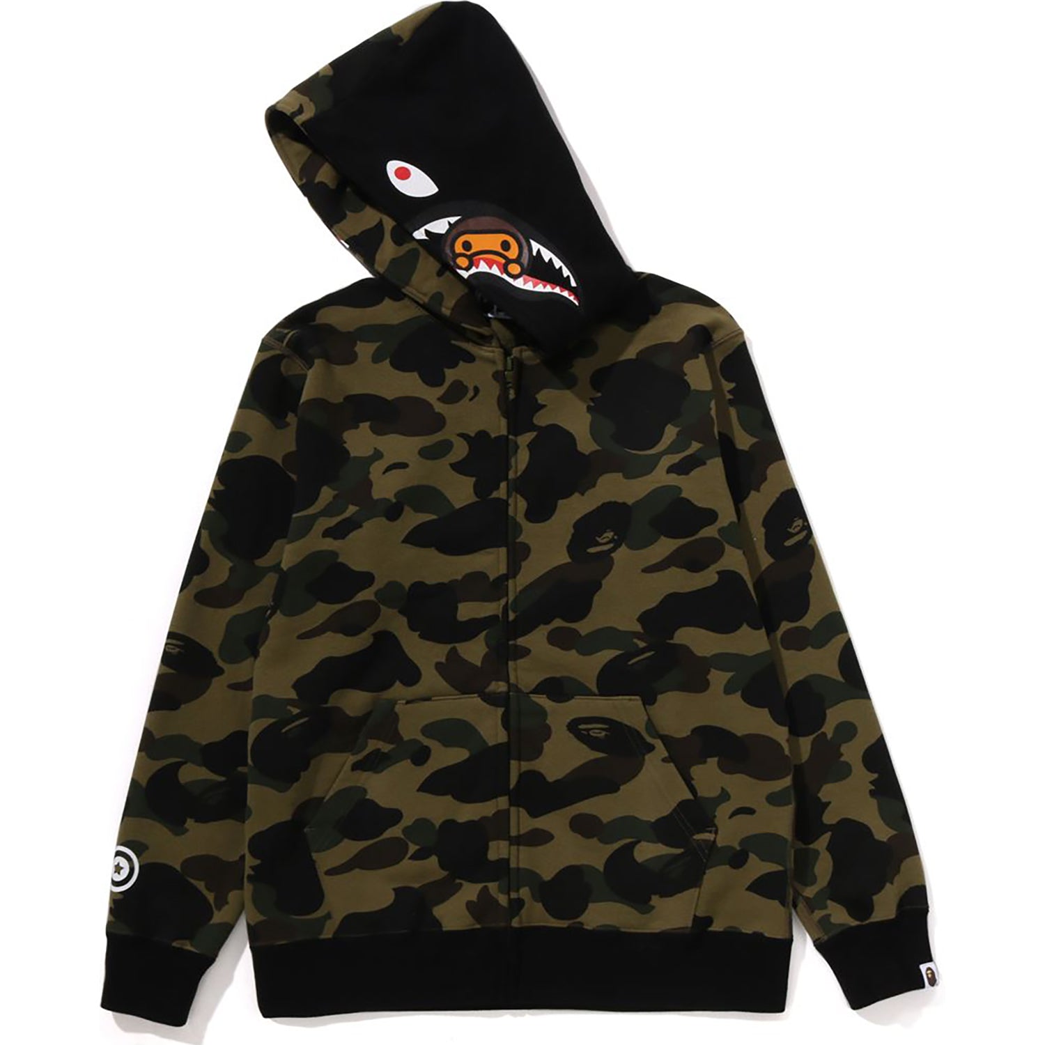 1ST CAMO MILO SHARK ZIP HOODIE JR KIDS