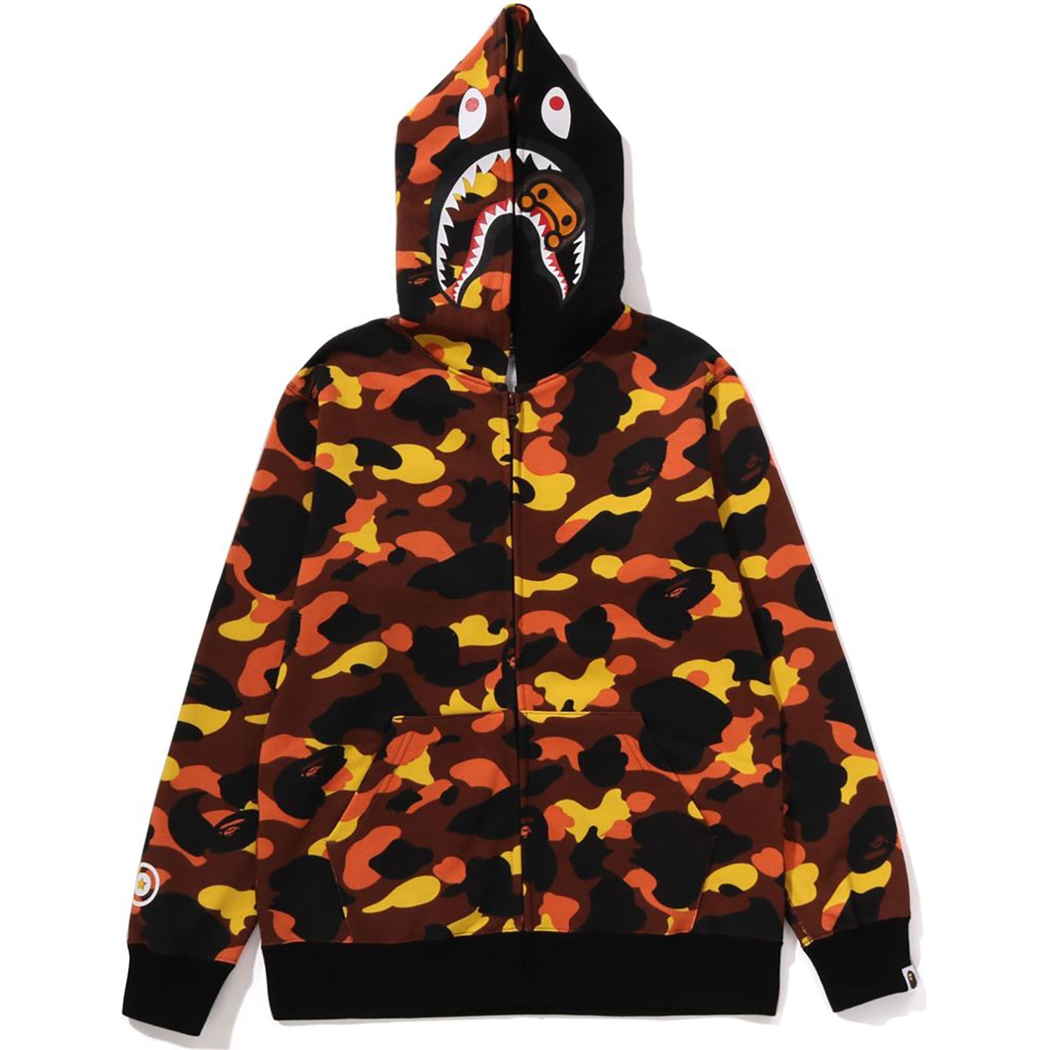 1ST CAMO MILO SHARK ZIP HOODIE JR KIDS