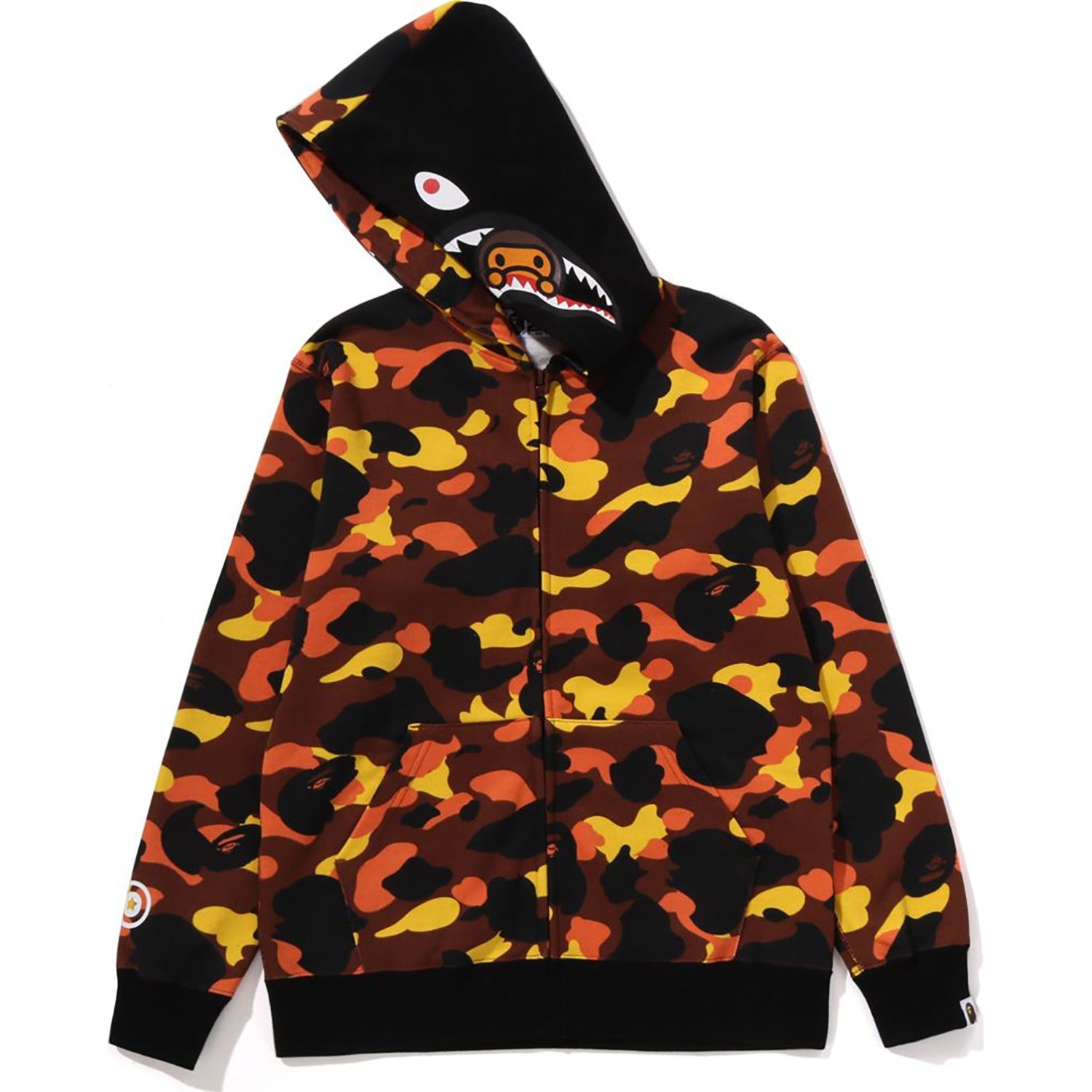 1ST CAMO MILO SHARK ZIP HOODIE JR KIDS