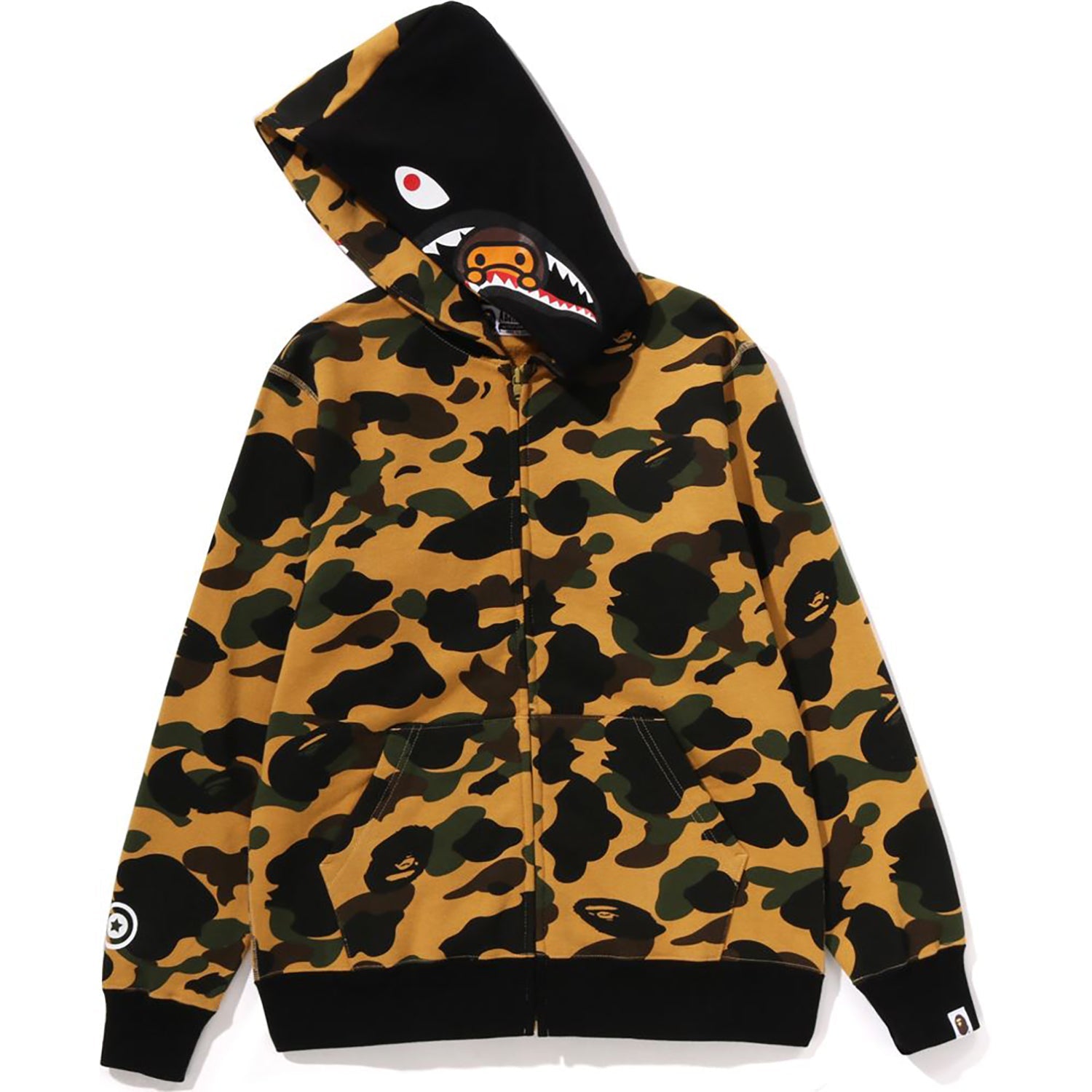 1ST CAMO MILO SHARK ZIP HOODIE JR KIDS