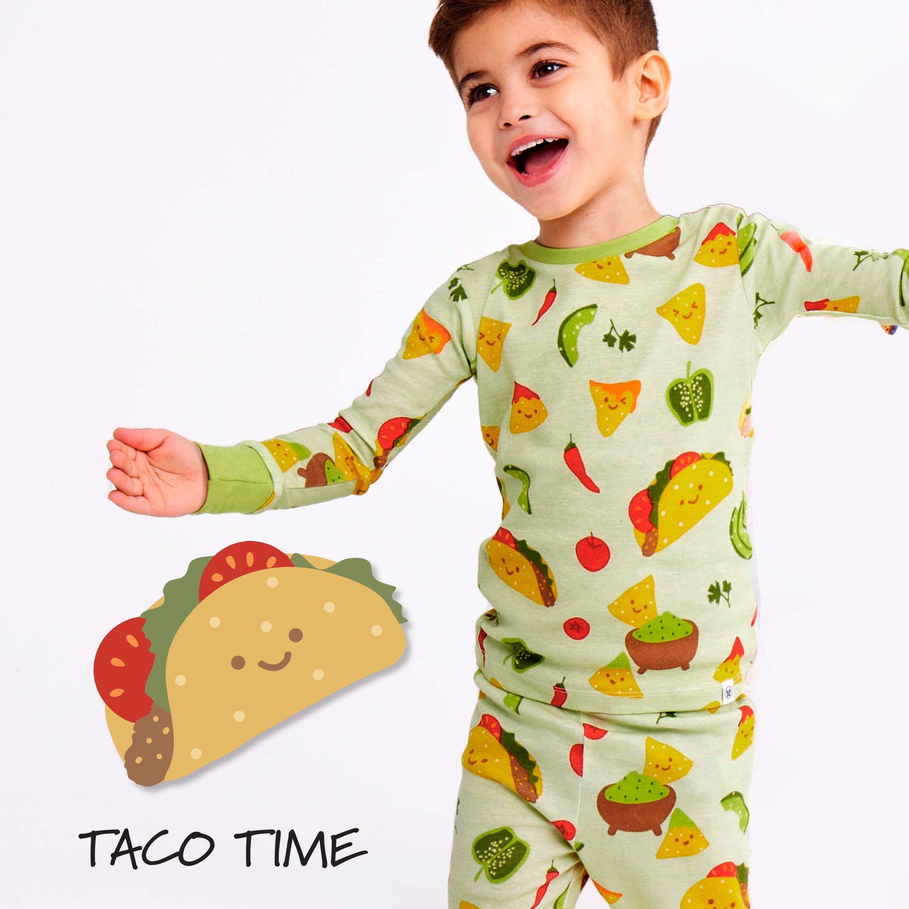 Organic Cotton Fun Foods Pajamas For Babies & Toddlers