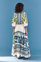 Off White Macaw Flight Maxi Dress