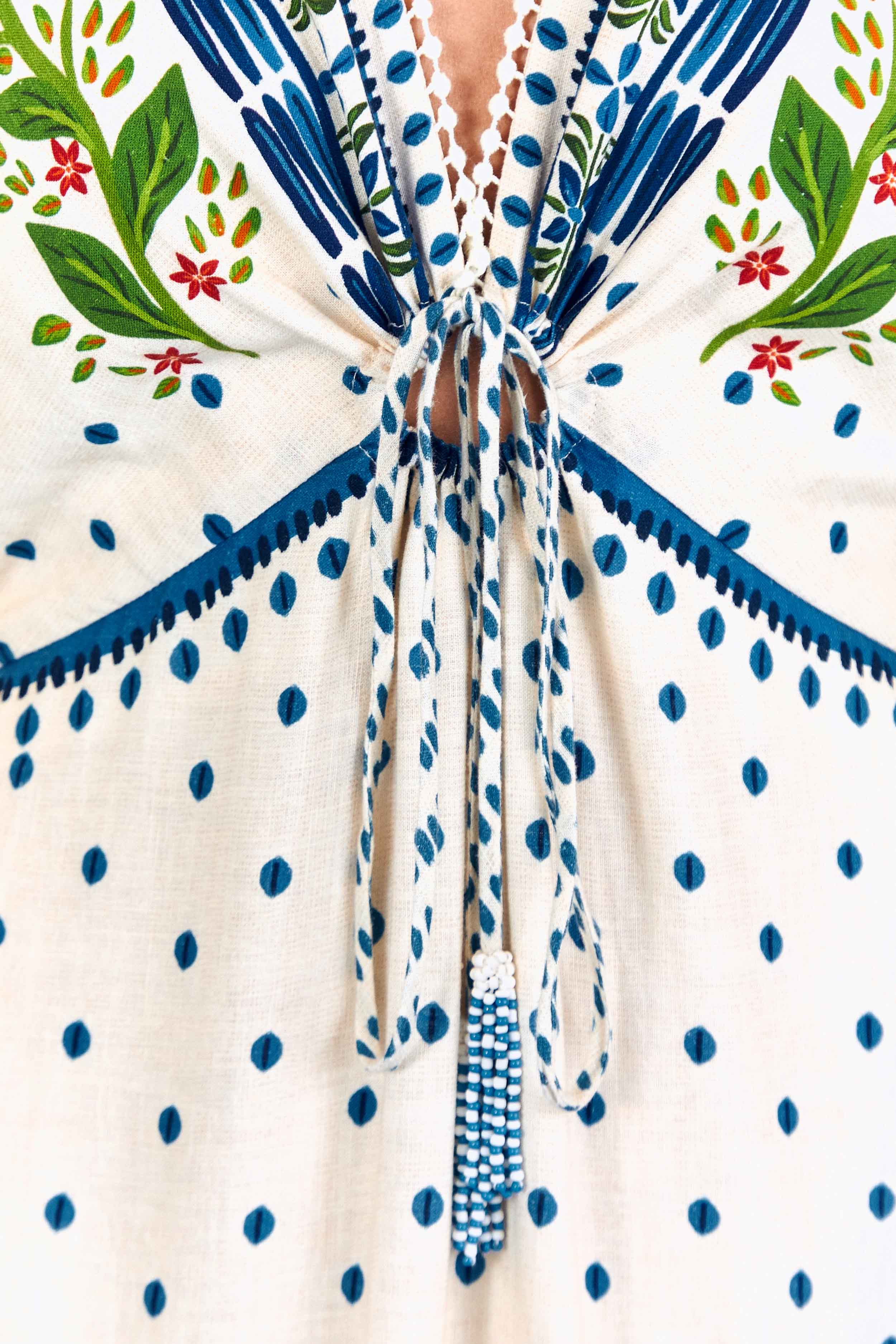 Off White Macaw Flight Maxi Dress