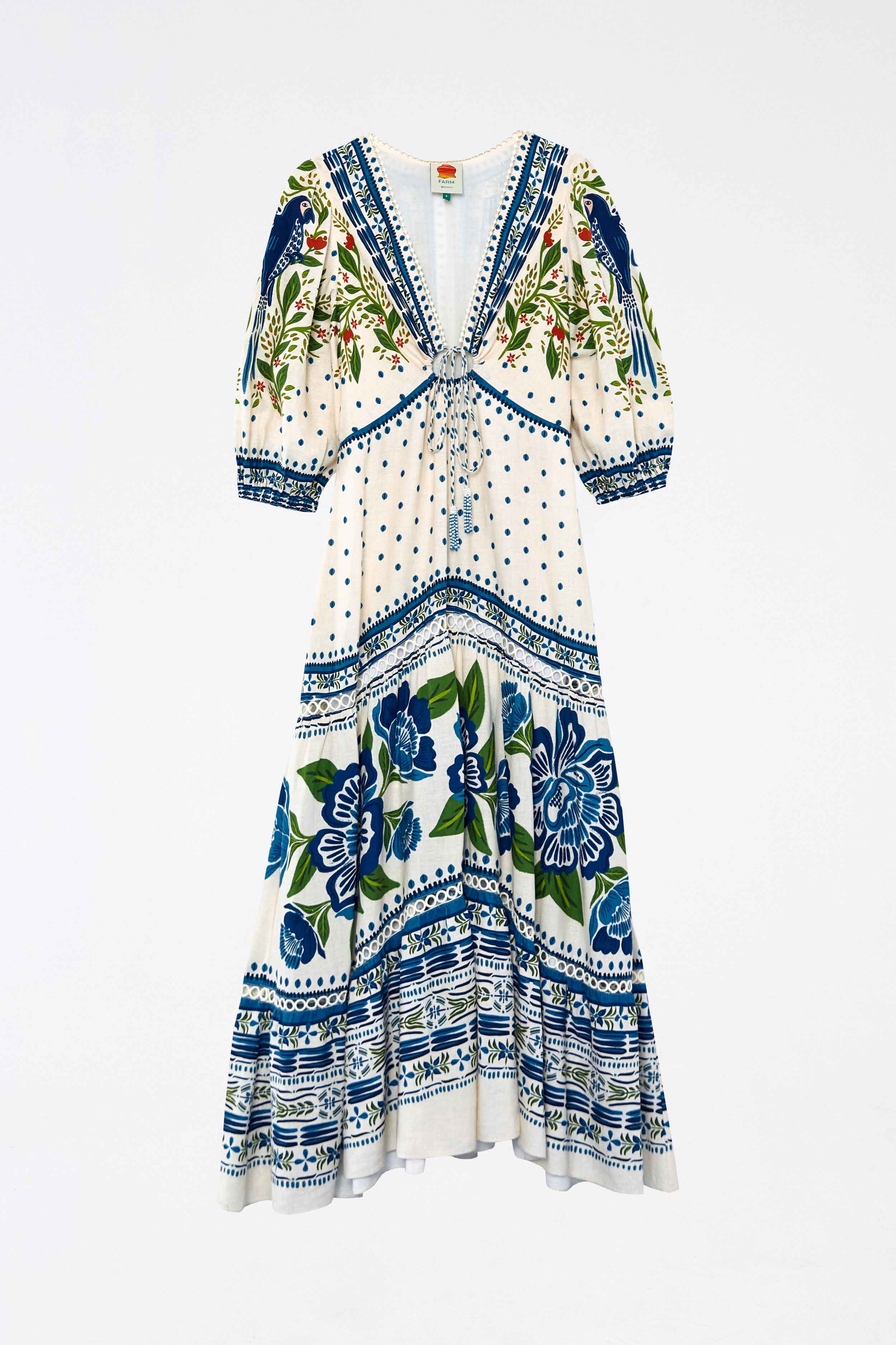Off White Macaw Flight Maxi Dress