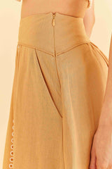 Sand Richelieu Midi Skirt